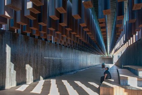 MASS Design Group, National Memorial for Peace and Justice. Photo: Alan Ricks, 2018. Memorial Architecture, Mass Design, Louis Kahn, Vietnam Veterans Memorial, Chicago Architecture, Social Housing, Conceptual Design, Social Impact, Vietnam Veterans