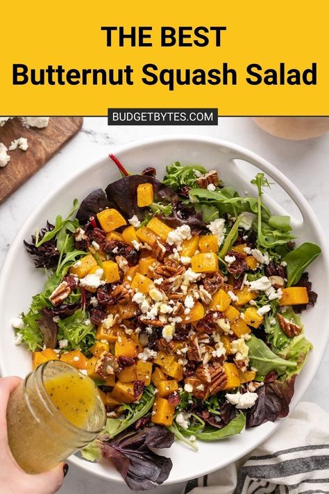 Side Dishes Fall, Butternut Squash Salad Recipes, Recipes Side Dishes, Butternut Squash Recipes Roasted, Recipes Budget, Butternut Squash Sweet, Autumn Salad Recipes, Baked Butternut Squash, Butternut Squash Salad