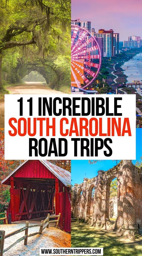 South Carolina Road Trips South Carolina Road Trip, Charleston South Carolina Vacation, Carolina Road Trip, Visit South Carolina, Travel Places To Visit, South Carolina Vacation, South Carolina Travel, Southern Travel, Road Trip Places