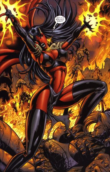 Purgatori: Goddess Rising (1999) | Finishing: Emir Ribeiro Pin Up Art, Chaos Comics, Comic Book Heroines, Indie Comic, Comics Girl, Angel Art, Comic Book Characters, Super Powers, Interesting Art