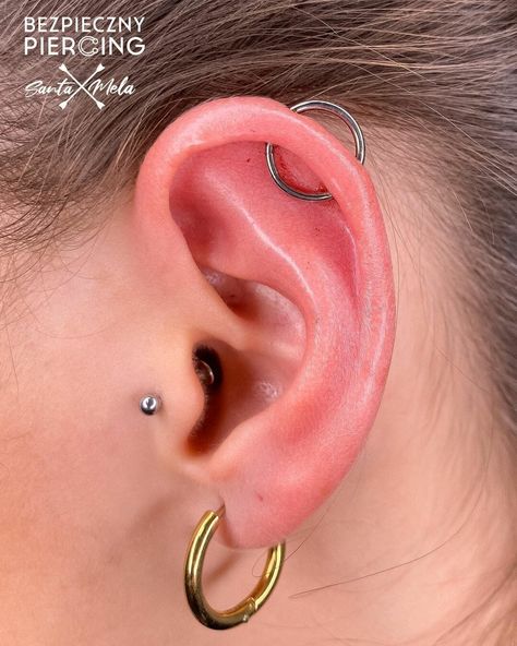 14+ Mesmerizing Orbital Piercing Design Ideas That You Would Certainly Try - Psycho Tats Orbital Piercing Hoop, Orbital Piercing Ideas, Top Orbital Piercing, Coin Slot Piercing, Unusual Piercings, Ušný Piercing, Dream Piercings, Unique Piercings, Piercing Orbital