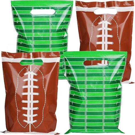 Amazon.com: chiazllta 50 Pcs Football Party Bags Football Plastic Goodie Bags Favors Rugby Sports Theme Treat Bags Gift Bags Decorations for Game Day Sports Events Birthday Party : Health & Household Football Goody Bag Ideas For Players, Football Goody Bags, Football Party Bags, Birthday Party Gift Bags, Football Themed Party, Football Theme Birthday, Football Party Favors, Football Party Decorations, Birthday Treat Bags