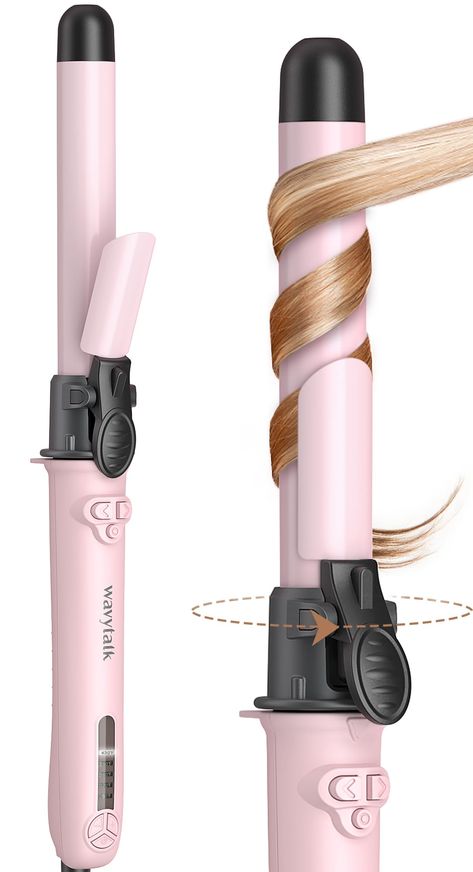 PRICES MAY VARY. Save time - Wavytalk 1 inch rotating curling iron swiftly crafts enduring beachy waves. Activate the auto-rotation feature by pressing the arrow button, enhancing the effectiveness of hair styling on both sides flawlessly. Secure each lock elegantly with the hair clips and adjust the rotation direction seamlessly using the arrow button. Merely pause for 3-4 seconds, and indulge in the embrace of captivating beachy waves. Effortless - no need for extensive curling skills, as auto Dyson Air Wrap Amazon, Best Curling Iron, Automatic Curling Iron, Effortless Waves, Rotating Curling Iron, Hair Care Tools, Sephora Skin Care, Curling Irons, The Arrow