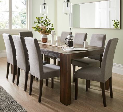 $599 fantastic furniture. Kingston 8 Formal Dining Room Sets, 8 Seater Dining Table, Timber Dining Table, Brown Dining Table, Dining Room Table Decor, Dining Room Table Set, Fantastic Furniture, Square Dining Tables, Dining Table Marble