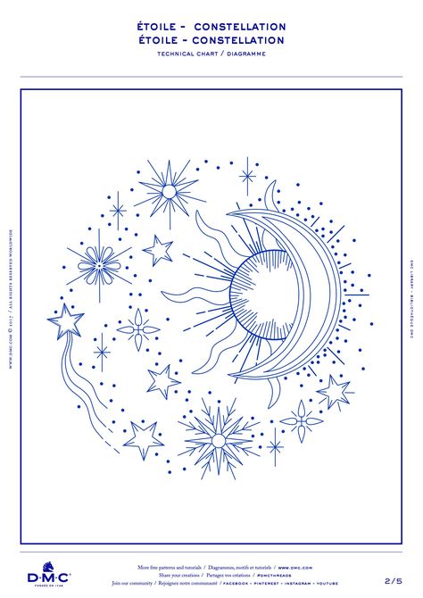 Embroidery Hoop Alternative, Moon Phase Embroidery Pattern, Space Embroidery Designs, Moon And Sun Embroidery, Free Pdf Embroidery Pattern, Embroidery Patterns Free Templates Stitching, Dmc Embroidery Patterns, Celestial Embroidery Pattern, Embroidery Stars Tutorial