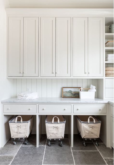 The Mcgee Home, White Laundry Rooms, Mcgee Home, White Laundry, Mudroom Laundry Room, Laundry Room Remodel, Laundry Room Inspiration, Laundry Room Cabinets, Vintage Laundry