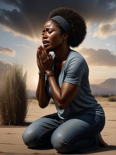 Picture Of A Woman Praying, People Praying Photography, Black Women Praying Images, Prayer Pose Reference, Woman Praying Art, Prayer Warrior Woman, Backgrounds Spiritual, Praying Black Woman, Dear August