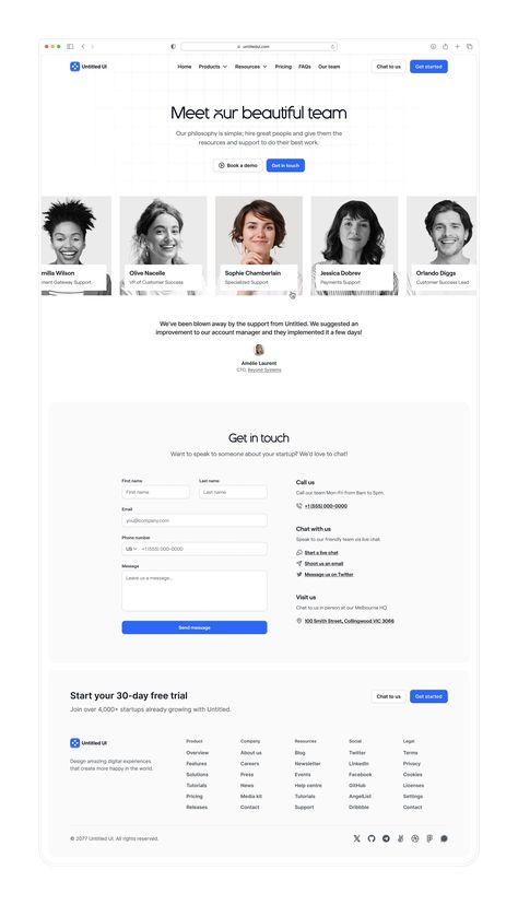 Meet our beautiful team — Untitled UI by Jordan Hughes® on Dribbble Leadership Website Design, Our Team Website Design, Meet The Team Website Design, Team Page Web Design, Our Team Page Design, Meet The Team Design Layout, Team Website Design, Sharepoint Intranet, Profile Ui