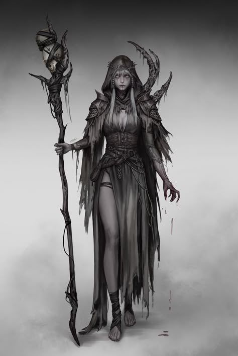 ArtStation - Witch of the Decayed Land Dark Elves, Witch Characters, Character Fashion, Witch Design, Witch Art, Character Poses, Fairytale Art, Female Character Design, Dnd Characters