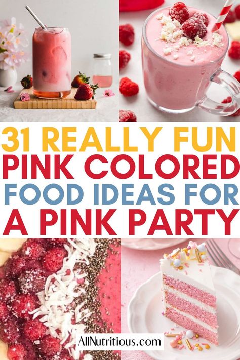 Are you planning a colour-themed party? We have the best party food options that are pink! These food ideas are perfect for a pink aesthetic and taste amazing too. Pink And Red Fruit Tray, Pink Potluck Ideas, Pink Christmas Food Ideas, Pink Appetizers For Party, Pink Food Ideas, Party Food Containers, Pink Food, Pink Foods For Party, Pink Party Foods