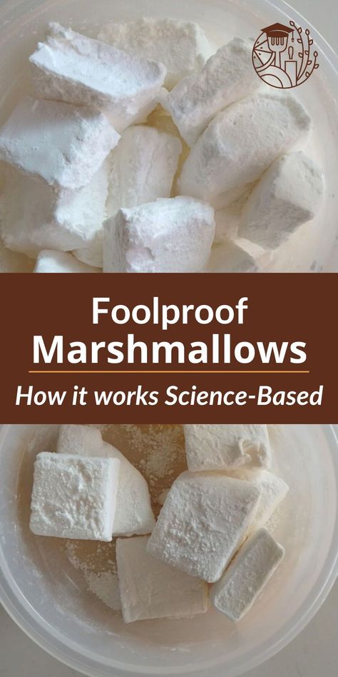 Marshmallows With Gelatin, Make Your Own Marshmallows, Egg White Marshmallow Recipe, Agar Marshmallow Recipe, Marshmallow Recipe Without Gelatin, Marshmallow Science, Diy Marshmallows, Best Marshmallow Recipe, Healthy Marshmallow Recipe