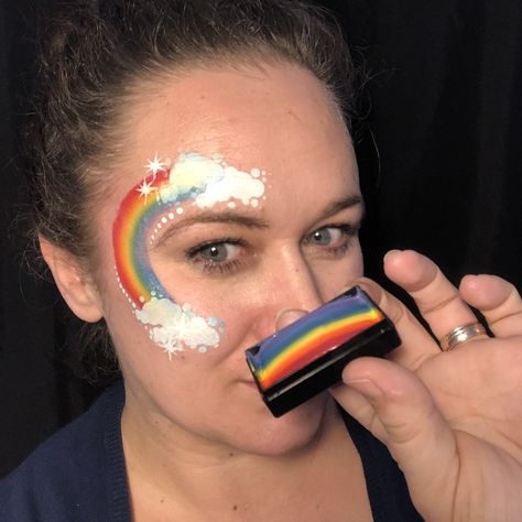 How to Load Your Brush Using Kraze FX Domed Split Cakes by Marina Face Paint Split Cake, Face Paint Line Busters, Split Cake Face Painting, Split Cake, Paint Makeup, Cloud Stencil, Face Paint Makeup, Cake Face, Face Painting Designs