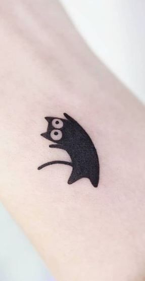 100 Trendy Cat Tattoos That You Must See - Tattoo Me Now Black Cat Cute Tattoo, 3 Eye Cat Tattoo, Black Cat Leg Tattoo, 3 Legged Cat Tattoo, Cat Scratching Tattoo, Cat With Hat Tattoo, Cat Tattoo Black, Weird Cat Tattoo, Cat In A Box Tattoo