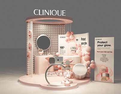 Exhibition Model Design, Cosmetic Retail Display, Beauty Booth Design, Exhibition Booth Design Ideas Creative, Pop Up Store Design, Booth Activation, Activation Booth, Exhibition Display Stands, Creative Booths