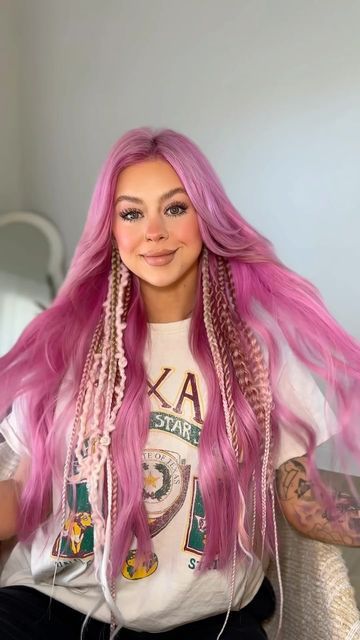 ALLY NICOLE on Instagram Ally Nicole Hair, Ally Nicole, Lady Locks, Street Style Summer Outfits, Light Pink Hair, Hair Things, Unique Hair, Dread Hairstyles, Hair Stylists