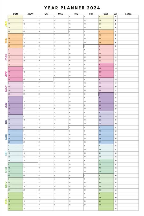 Large Continuous 2024 Calendar, Giant Year at a Glance 2024 Planner, Annual Wa budgetplannerworksheet #freeprintablemenuplanner #printablesplanners #muslimplanner❀ Organisation, 2024 Calendar Planner, Business Daily Planner, Business Planner Printables, At A Glance Planner, 2024 Calendar Printable, Daily Planner Printables Free, Aesthetic Planner, Daily Schedule Planner