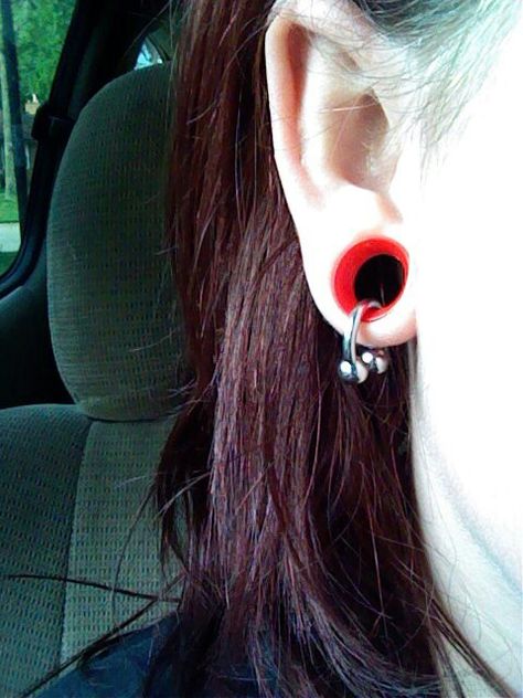 Put a small gauge in my larger gauge, plus it doesnt fall out. Awesome having dangly ear acc. Again Ear Gauge Sizes Chart, Gauge Ears, Ear Guages, Gauge Jewelry, Ear Gauge Sizes, Gauged Ears, Ear Peircings, Funky Tattoos, Ear Stretching