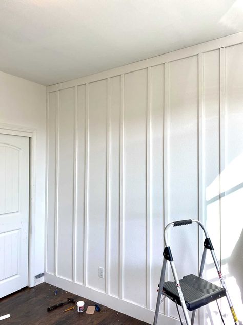 Wall Paneling Makeover, Paneling Makeover, Wall Paneling Diy, Board And Batten Wall, Accent Wall Bedroom, Empty Room, Board And Batten, White Paneling, Ship Lap Walls