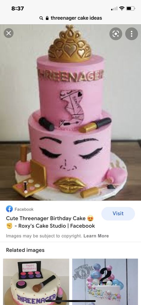 Threenager Cake Ideas, Threenager Cake, Threenager Birthday, Little Miss Threenager, Third Birthday Girl, Birthday Party Girl, Birthday Cake Pops, Third Birthday Party, Party Girl