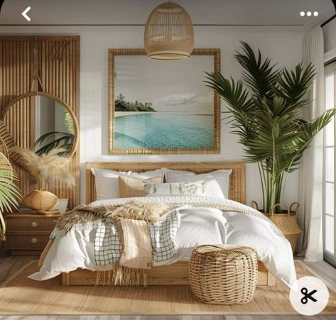 Tropical Bedroom, Cottage Vibes, Tropical Bedrooms, Bedroom Bliss, Gorgeous Bedrooms, Bedroom Style, Beach Bedroom, Bedroom Décor, Style Bedroom