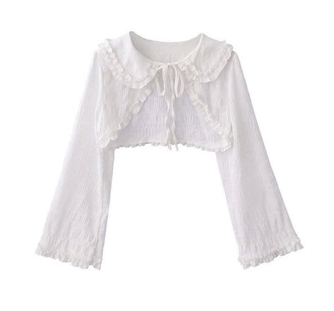 Tie Front Bolero, Ruffles Design, Jackets Women, Sweet Lolita, Lolita Fashion, No Frills, Ruffles, Bell Sleeve Top, Shirt Blouses