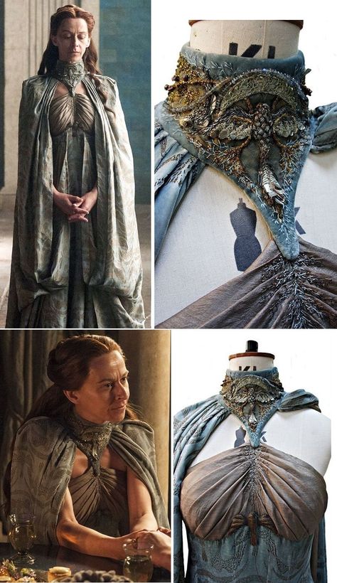 Lysa Arryn Dress, House Arryn Fashion, Game Of Thrones House Arryn, Game Of Thrones Outfit Ideas, House Arryn Dress, Game Of Thrones Costume Design, Game Of Thrones Inspired Outfits, Game Of Thrones Clothes, Arryn Aesthetic