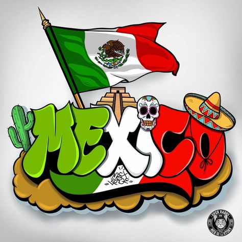 Letters Design, Mexican Flag, Graffiti, Flag, Design, Mexico