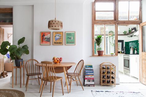 Harringay Victorian Flat - Eclectic - Dining Room - London - by Emilie Fournet Interiors Midcentury Modern Dining Room, Boho Style Kitchen, Eclectic Dining Room, Boho Dining Room, Eclectic Dining, Room London, London Interior, Modern Eclectic, Elegant Living