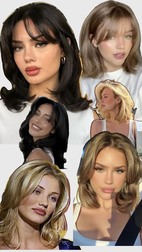 L look lookloco look o No Inspiration For Black Women, Short Hair Blowout, Cute Updos, Wavy Or Curly Hair, 90s Haircuts, Hairstyles For Layered Hair, Blowout Hair, 90s Hairstyles, Hair Stylies