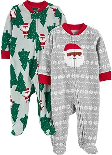 Simple Joys by Carter's Unisex Babies' Holiday Fleece Footed Sleep and Play, Pack of 2 Christmas Decor Shop, Merry Christmas Decor, Boy Pajamas, Have A Merry Christmas, Baby Boy Pajamas, Sign Language Alphabet, Play Outfit, Footed Pajamas, Carter Kids