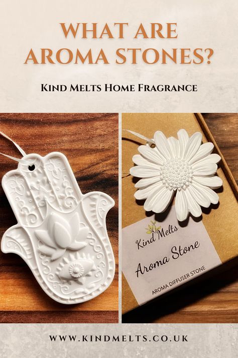 Aroma stones home decor, hamza hand ceramic aroma stone and ceramic daisy aroma stone diffuser on a natural wood background with a gift box and label saying Kind melts aroma stone, aroma diffuser stone. Ceramic Oil Diffuser, Ceramic Diffuser, Eco Home, Mist Diffuser, Reed Diffuser Refill, Diffuser Bottle, Amber Glass Bottles, Reed Diffusers, Fragrance Diffuser