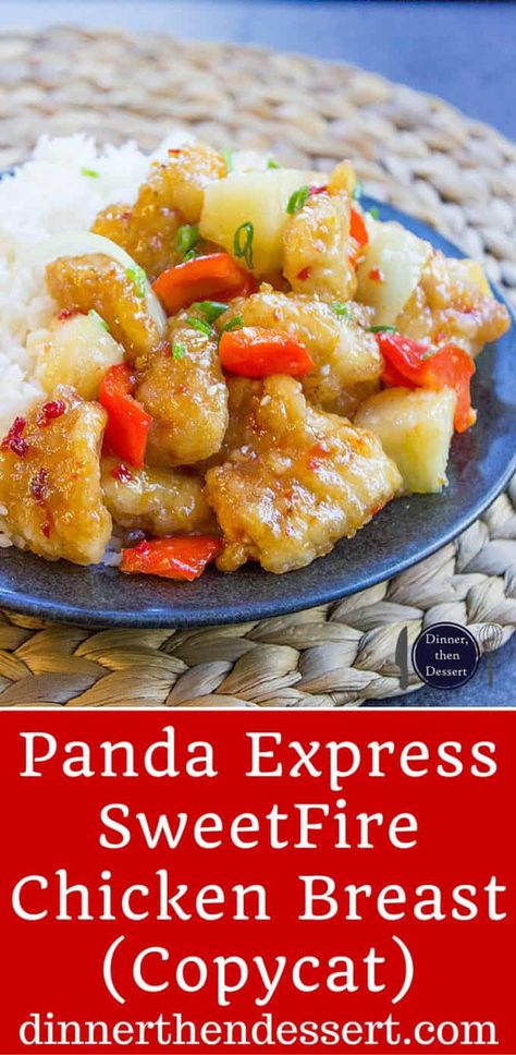 Essen, Sweet Fire Chicken, Sweet And Spicy Chili, Copycat Panda Express, Panda Express Recipes, Spicy Chili Sauce, Chicken Breast Dishes, Chicken With Garlic, Red Bell Peppers