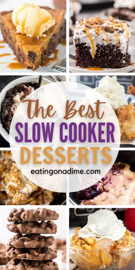 Slow Cooker Dessert Recipes, Slow Cooker Dessert, Yummy Dessert Recipes, Crockpot Dessert Recipes, Slow Cooker Recipes Dessert, Crock Pot Desserts, Slow Cooker Desserts, Yummy Dessert, Best Slow Cooker