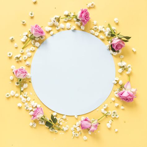 Circle flower frame