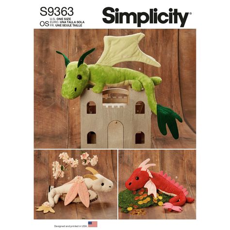 sewing toys patterns Stuffed Dragon, Dragon C, Diy Plush, Crafts Sewing Projects, Animal Sewing Patterns, Loch Ness Monster, Dragon Toys, Button Eyes, Dragon Pattern