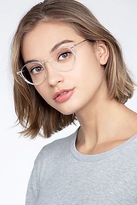 Clear Frame Glasses, Cheap Eyeglasses, Glasses For Round Faces, Glasses For Your Face Shape, Clear Glasses Frames, Hooded Eye Makeup, Rose Gold Frame, Cute Glasses, Clear Glasses