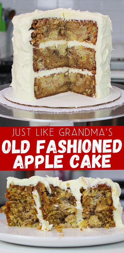 Old Fashioned Apple Cake, Apple Recipes Easy Healthy, Gluten Free Apple Recipes, The Best Cream Cheese Frosting, Best Cream Cheese Frosting, Apple Recipes Healthy, Fresh Apple Cake, Apple Cakes, Apple Recipes Easy