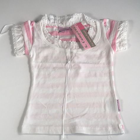 New Shirt Drom European Brand S.Company. Euro Size 92/98 Us Size 2/3 T Pastel Pink Fashion, Cute Pink Shirts, Cutecore Shirt, Cute Clothes Kawaii, Cutecore Clothes, Japanese Kawaii Fashion, Creepy Cute Fashion, Kawaii Shirt, Mcbling Fashion