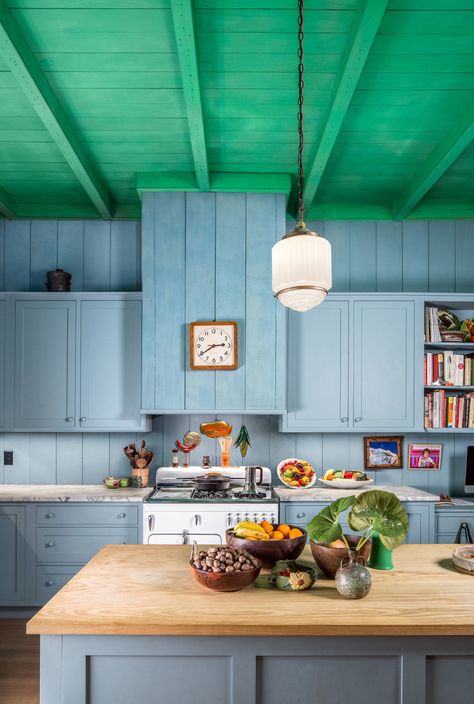 In Creole cottage, history and color merge into a cheerful family home | | nola.com Creole Cottage, Greek Revival Home, Custom Shelving, Four Rooms, Glass French Doors, Side Porch, Cottage Interior, Garden District, Street House