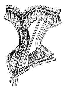 GUEPIERE Vintage Foto's, Fashion Corset, Victorian Corset, Old Design, Vintage Corset, Old Magazines, Images Vintage, Clip Art Vintage, Old Fashion