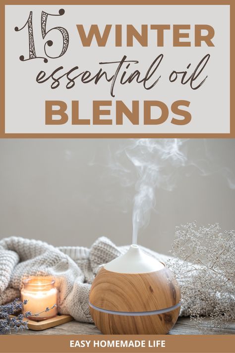 These fifteen winter essential oil blends are easy recipes you can make at home throughout the holiday season. From crisp and fresh to warm and cozy, you’ll celebrate with the best scents for this time of the year. Use them as festive winter diffuser blends or in your homemade gift ideas or craft projects. Winter Aromatherapy Blends, Holiday Essential Oil Diffuser Blends, Peppermint Blends For Diffuser, Diffuser Blends For Christmas, Cozy Home Essential Oil Blends, Winter Scents Essential Oils, Essential Oil Holiday Gifts, Clean The Air Diffuser Blends, Holiday Oil Diffuser Blends