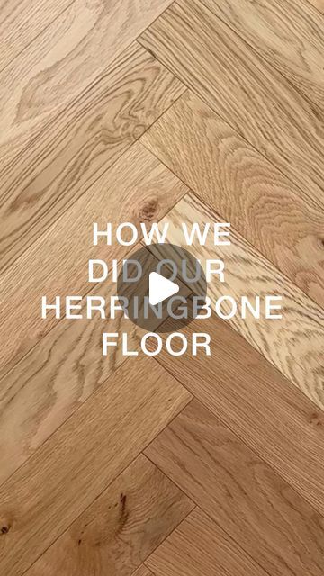 Claire 🌻 on Instagram: "Morning guys! Hope this tutorial helps, any questions just ask away 💕
.
.
Flooring is @sourcewoodfloorsuk School house range, UV oiled 
Skirting is @skirtingworld - Noble 1 (220mm / 25mm thick)
The floor glue is also from @sourcewoodfloorsuk 
The glue for in between the wood pieces ( only needed at the start for the large piece is from any builders merchant) 
.
.
#diyflooring #parquet #parquetfloor #diyrenovation #parquetflooring  #herringbonefloor #herringbone" Parquet Flooring Hallway, Wood Floor Designs Pattern, Diy Herringbone Floor, Herringbone Hallway, Herringbone Floor Kitchen, Cheap Flooring Ideas, Parkay Flooring, Flooring Hallway, Floor Pattern Design