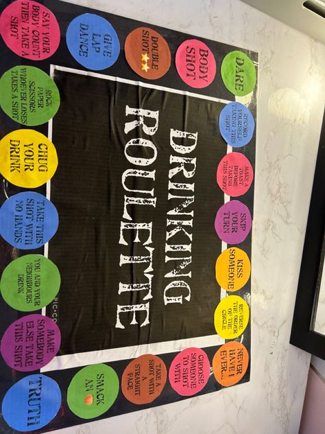 Drinking Roulette, Shot Roulette, Beer Crafts, Adult Drinking Games, Drinking Board Games, Diy Party Games, Drinking Card Games, Funny Party Games, Drinking Games For Parties