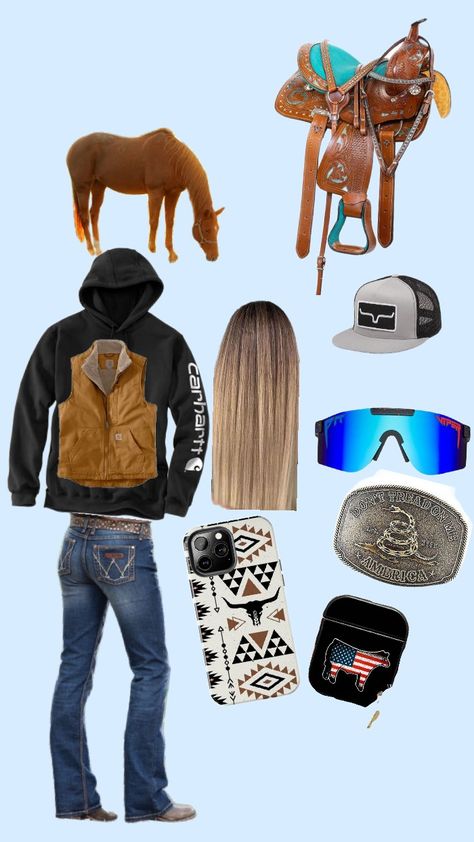 western fit for riding Horseback Riding Outfit Western, Riding Outfit Western, Horse Girl Outfits, Horseback Riding Outfit, Outfits To Wear To School, Western Winter, Riding Outfits, Outfit Western, Cowgirl Stuff