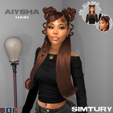 Aiysha & Whitney Hairstyles   DOWNLOAD HERE Afro Hair Sims 4 Cc, Sims 4 Free Mods, Sims 4 Tsr, Sims 4 Black Hair, Sims 4 Cas Mods, The Sims 4 Skin, Free Sims 4, Sims 4 Children, Sims 4 Cc Makeup