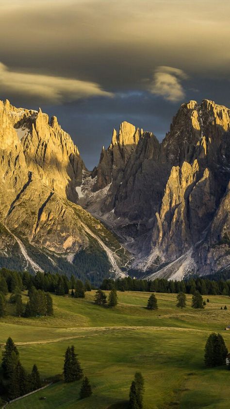 Поляна, горы, туман. Italian Mountains, Dolomites Italy, المملكة العربية السعودية, Northern Italy, Alam Yang Indah, Pretty Places, Places Around The World, Phone Wallpapers, Amazing Nature