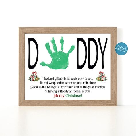 PerfectChaosDigitals - Etsy Baby Handprint Art, Baby Handprint Crafts, Keepsake Crafts, Diy Gifts For Dad, Baby Handprint, Diy Gifts For Kids, Handprint Craft, Footprint Art, Handprint Crafts