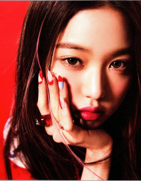 Wonyoung Concept Photos, Like Icon, Ive Wonyoung, Concept Photos, Red Icons:), Aesthetic Themes, Korean Idol, Red Aesthetic, Nostril Hoop Ring