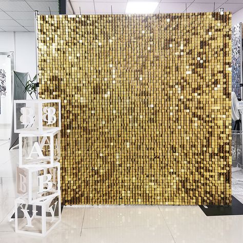 Gold Shimmer Wall Backdrop, Sequin Wall Backdrop, Gold Sequin Backdrop, Gold Shimmer Wall, Shimmer Wall Panels, Backdrop Event, Shimmer Wall Backdrop, Hall Decorations, Gold Glitter Paper