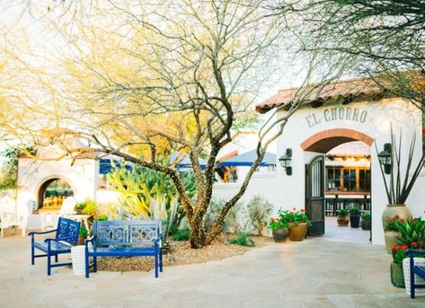 Spanish Style Courtyard, Modern Hacienda, Arizona Restaurants, Paradise Valley Arizona, Classic Hotel, Arizona Landscape, Cool Restaurant, Southwestern Decorating, Arizona Travel